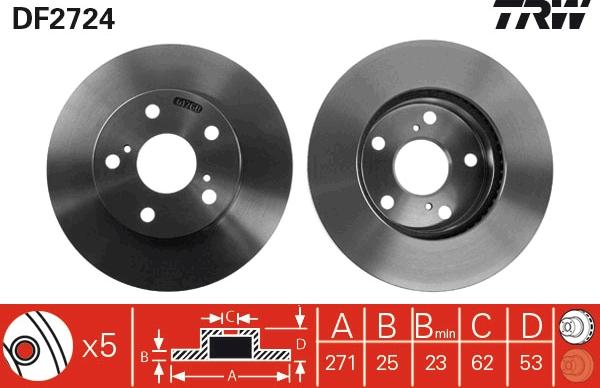 TRW DF2724 - Jarrulevy inparts.fi