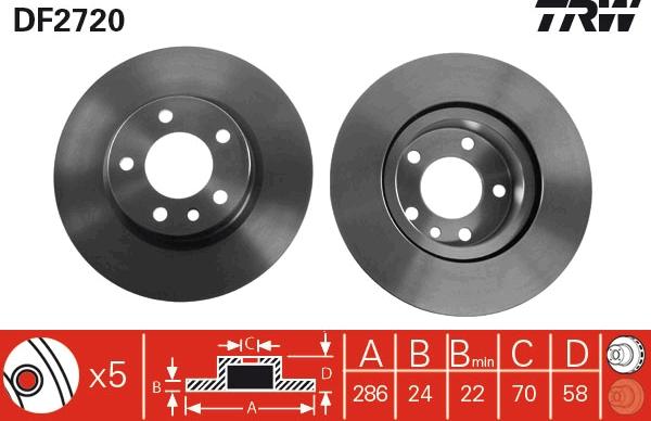 TRW DF2720 - Jarrulevy inparts.fi