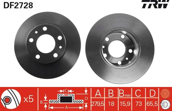 TRW DF2728 - Jarrulevy inparts.fi