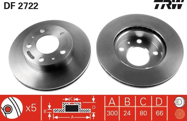 TRW DF2722 - Jarrulevy inparts.fi