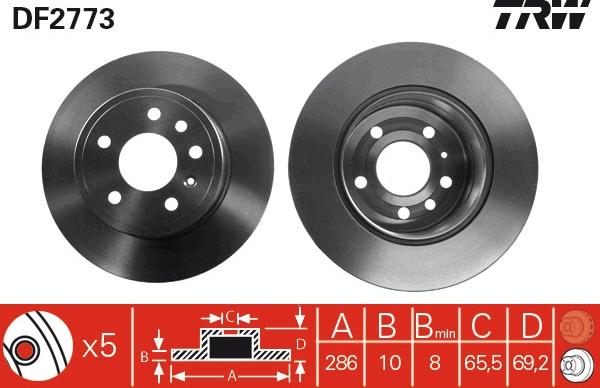 TRW DF2773 - Jarrulevy inparts.fi