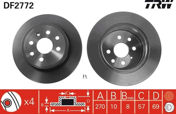 TRW DF2772 - Jarrulevy inparts.fi