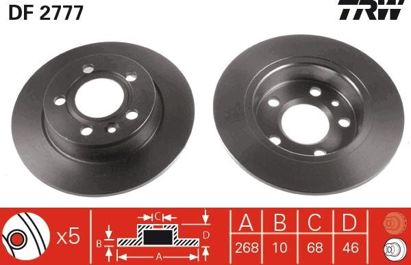 TRW DF2777 - Jarrulevy inparts.fi