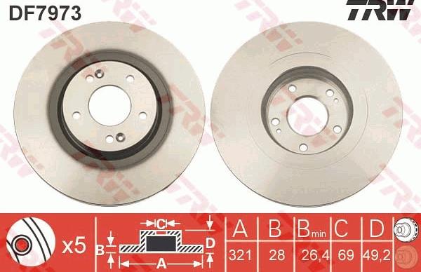 TRW DF7973 - Jarrulevy inparts.fi