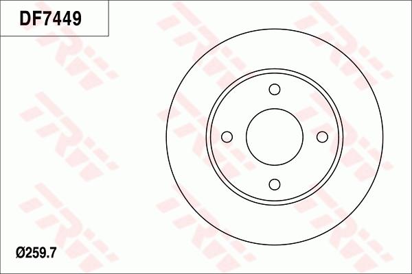 TRW DF7449 - Jarrulevy inparts.fi