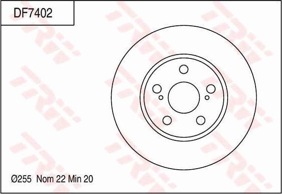 TRW DF7402 - Jarrulevy inparts.fi