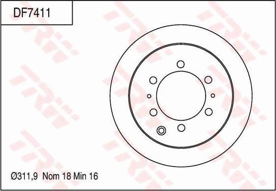 TRW DF7411 - Jarrulevy inparts.fi