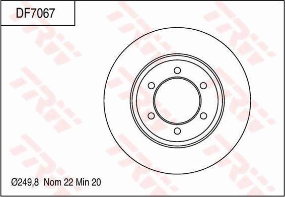 TRW DF7067 - Jarrulevy inparts.fi