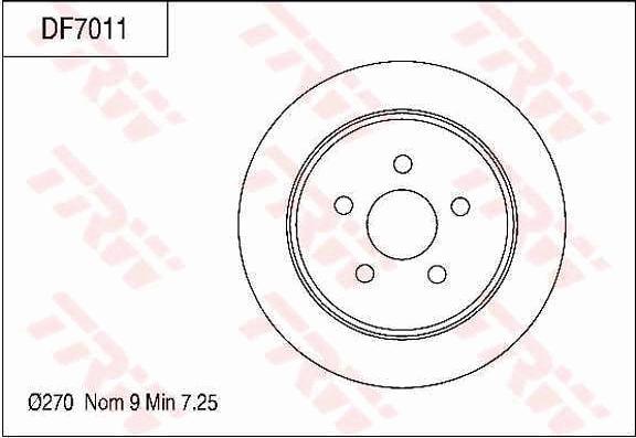 TRW DF7011 - Jarrulevy inparts.fi