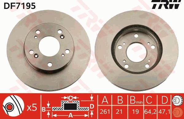 TRW DF7195 - Jarrulevy inparts.fi