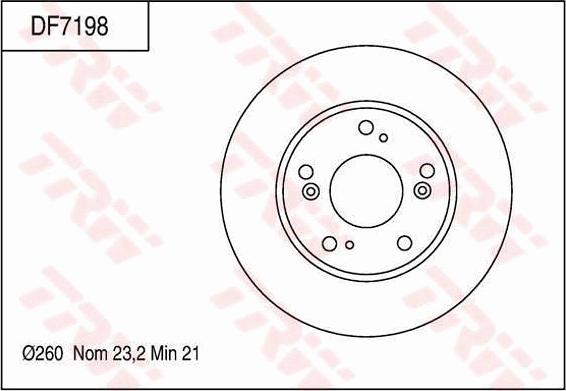 TRW DF7198 - Jarrulevy inparts.fi