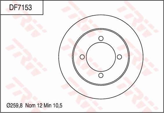 TRW DF7153 - Jarrulevy inparts.fi