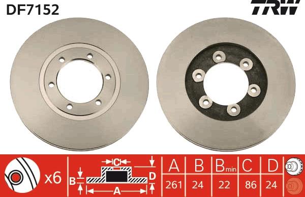 TRW DF7152 - Jarrulevy inparts.fi