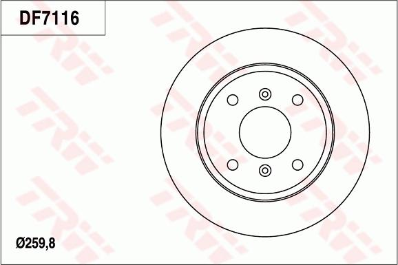 TRW DF7116 - Jarrulevy inparts.fi