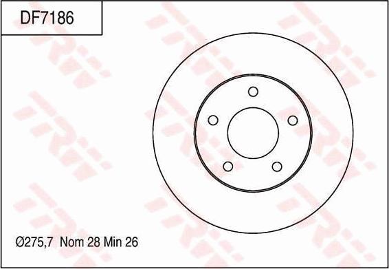 TRW DF7186 - Jarrulevy inparts.fi