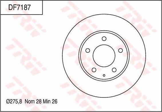 TRW DF7187 - Jarrulevy inparts.fi