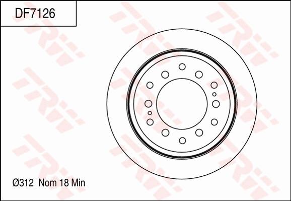 TRW DF7126 - Jarrulevy inparts.fi