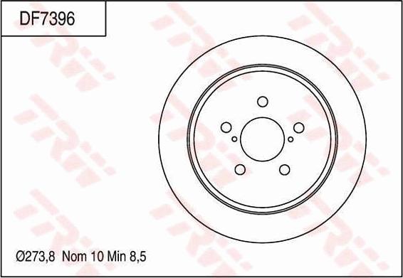 TRW DF7396 - Jarrulevy inparts.fi