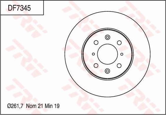 TRW DF7345 - Jarrulevy inparts.fi