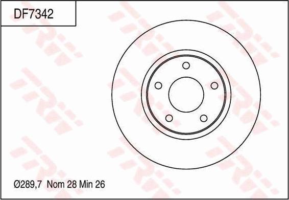 TRW DF7342 - Jarrulevy inparts.fi