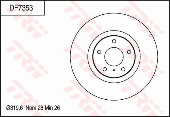 TRW DF7353 - Jarrulevy inparts.fi