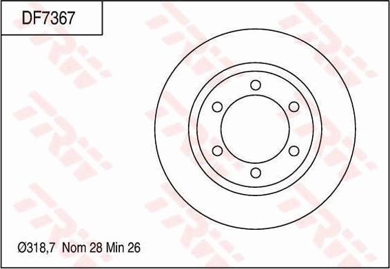 TRW DF7367 - Jarrulevy inparts.fi