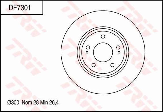 TRW DF7301 - Jarrulevy inparts.fi