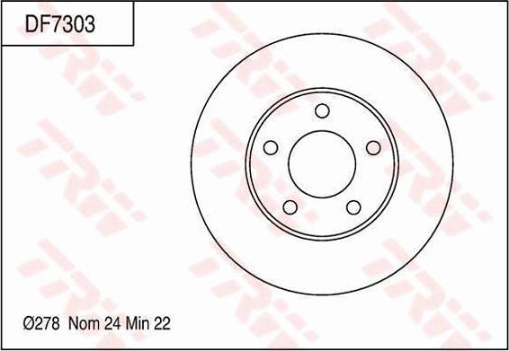 TRW DF7303 - Jarrulevy inparts.fi