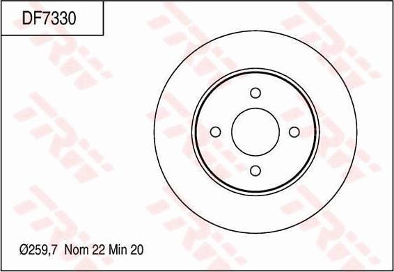 TRW DF7330 - Jarrulevy inparts.fi