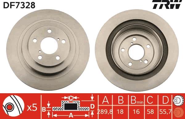 TRW DF7328 - Jarrulevy inparts.fi