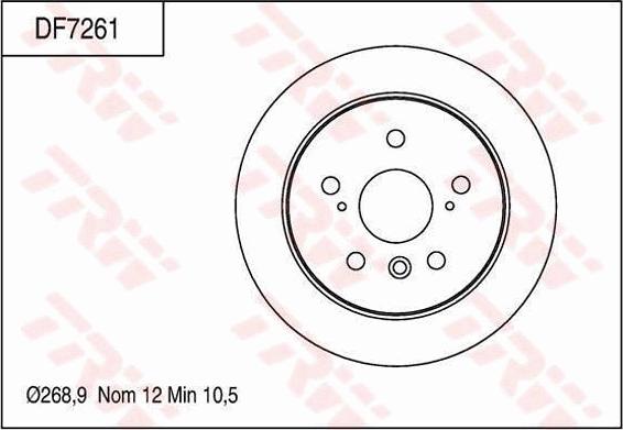 TRW DF7261 - Jarrulevy inparts.fi