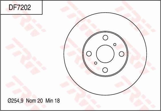 TRW DF7202 - Jarrulevy inparts.fi