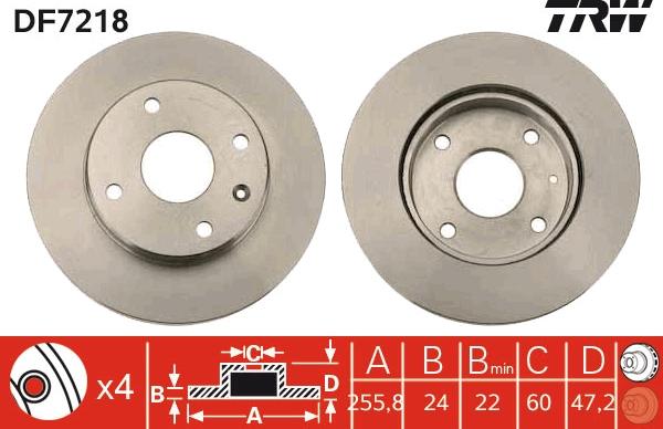 TRW DF7218 - Jarrulevy inparts.fi