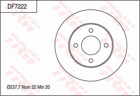 TRW DF7222 - Jarrulevy inparts.fi