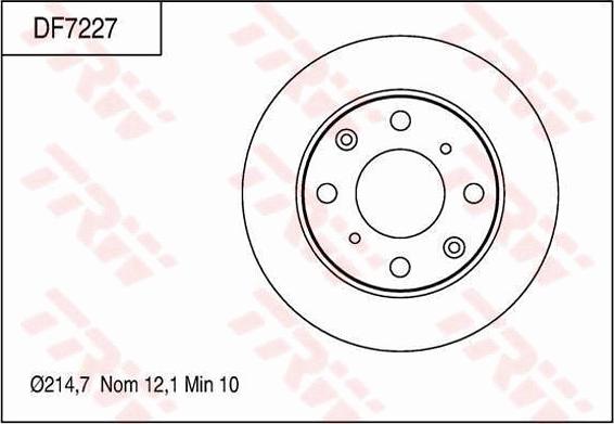 TRW DF7227 - Jarrulevy inparts.fi