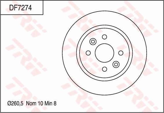 TRW DF7274 - Jarrulevy inparts.fi