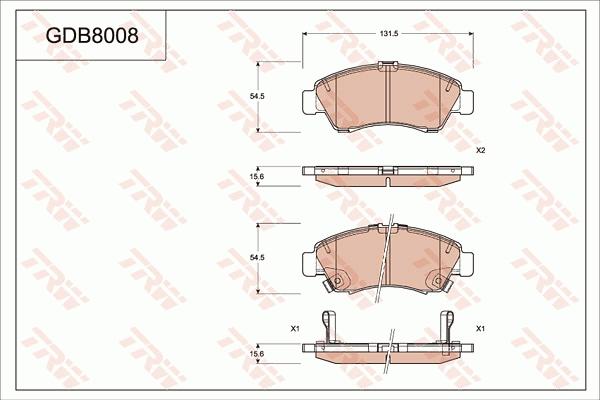 TRW GDB8008 - Jarrupala, levyjarru inparts.fi