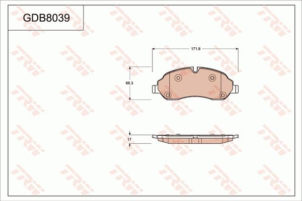 TRW GDB8039 - Jarrupala, levyjarru inparts.fi