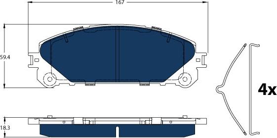 TRW GDB3484BTE - Jarrupala, levyjarru inparts.fi