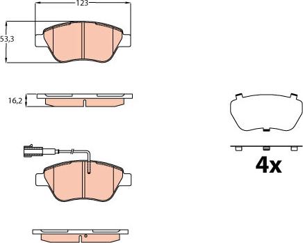 TRW GDB2164 - Jarrupala, levyjarru inparts.fi