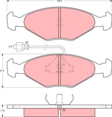 Magneti Marelli BP0726 - Jarrupala, levyjarru inparts.fi