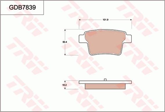 TRW GDB7839 - Jarrupala, levyjarru inparts.fi