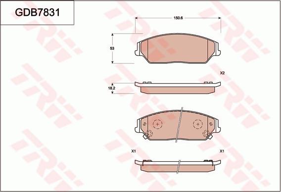 TRW GDB7831 - Jarrupala, levyjarru inparts.fi