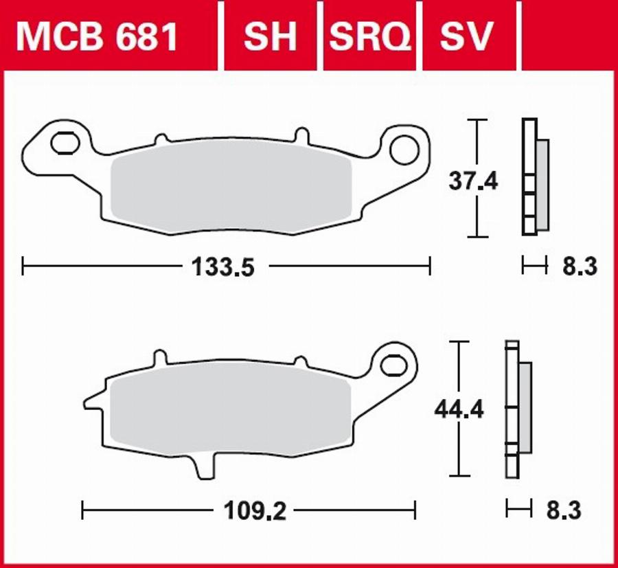 TRW MCB681 - Jarrupala, levyjarru inparts.fi