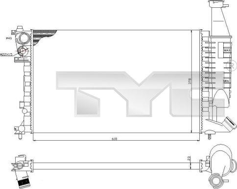 TYC 705-0069 - Jäähdytin,moottorin jäähdytys inparts.fi