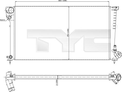 TYC 705-0001 - Jäähdytin,moottorin jäähdytys inparts.fi