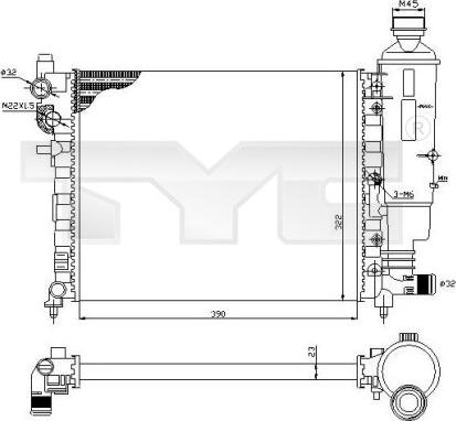 TYC 705-0032 - Jäähdytin,moottorin jäähdytys inparts.fi