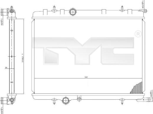 TYC 705-0027 - Jäähdytin,moottorin jäähdytys inparts.fi