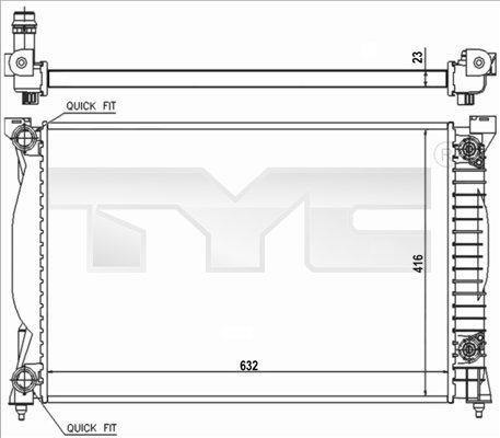 TYC 702-0014-R - Jäähdytin,moottorin jäähdytys inparts.fi