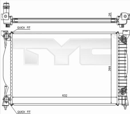 TYC 702-0014 - Jäähdytin,moottorin jäähdytys inparts.fi